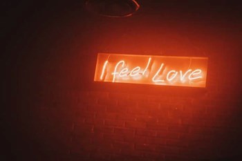 I feel love neon sign